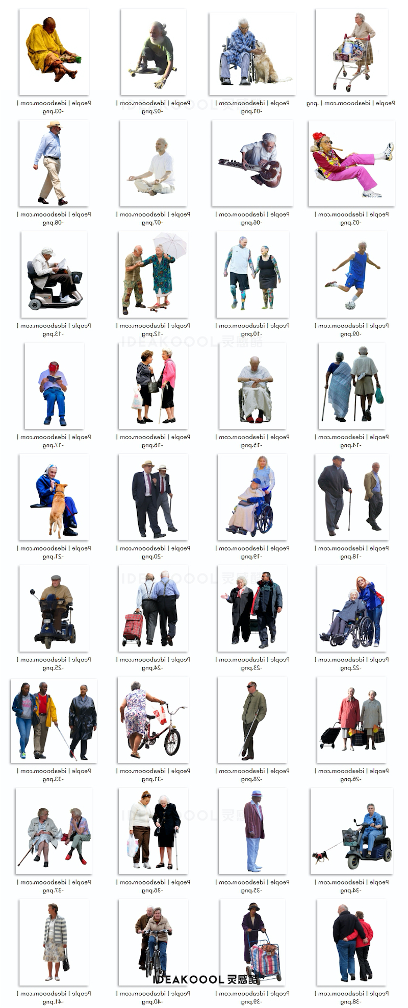 免扣丨休闲中老年人物丨