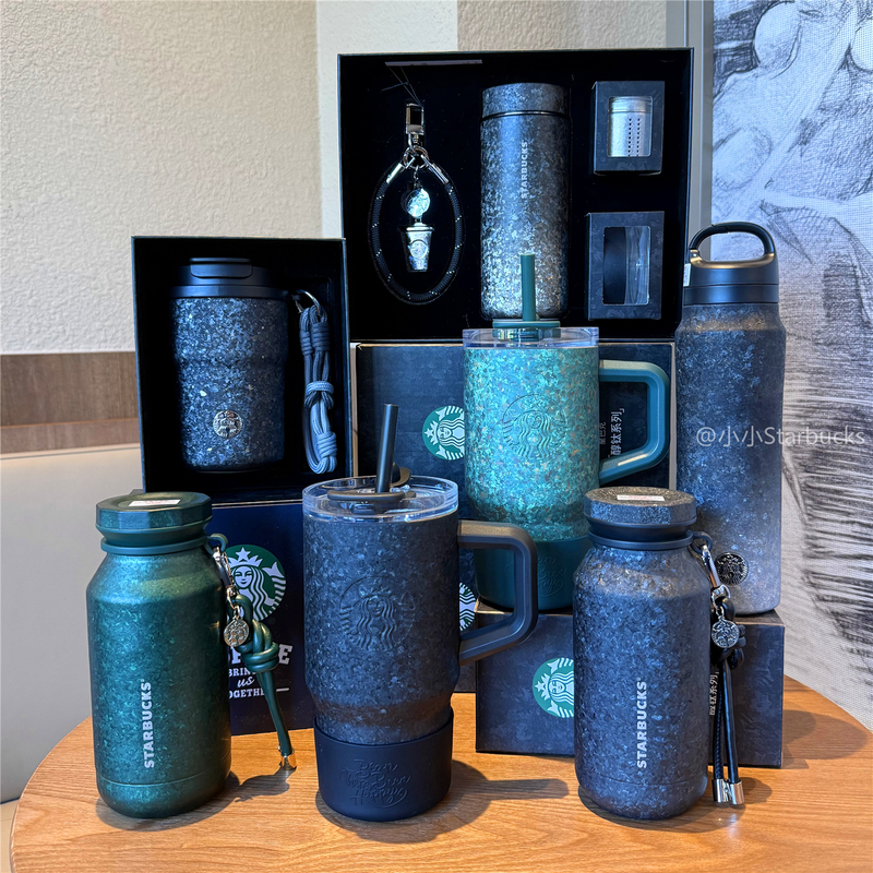 Starbucks Titanium Series Cool Black Insulated Travel Mug with Dual Drinking Spouts and Straw, Portable Coffee and Water Cup with High Aesthetic Value Starbucks Titanium Series Cool Black Insulated Travel Mug with Dual Drinking Spouts and Straw, Portable Coffee and Water Cup with High Aesthetic Value