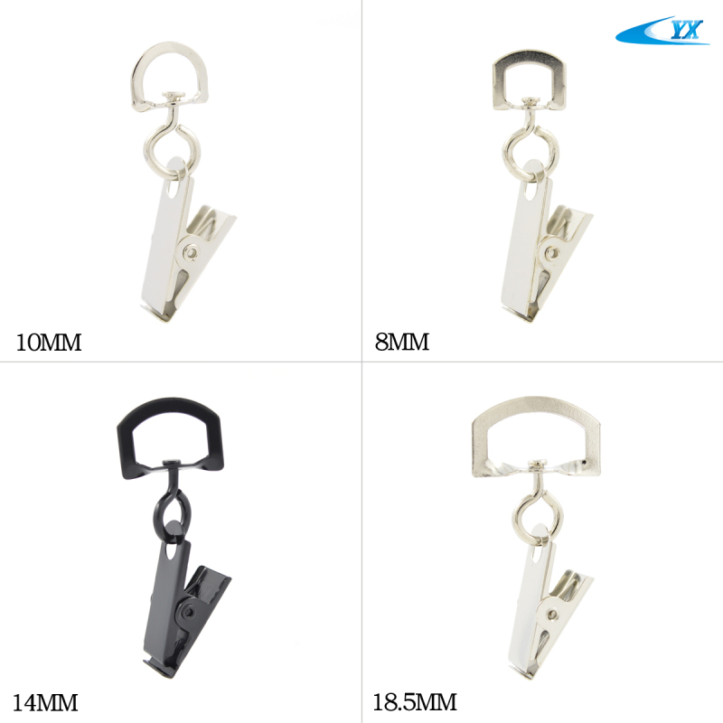 100 Pieces Factory Direct Sales Webbing Hardware Electroplated Iron Brand Clip Accessories Badge Holder Hanging Clip Buckle