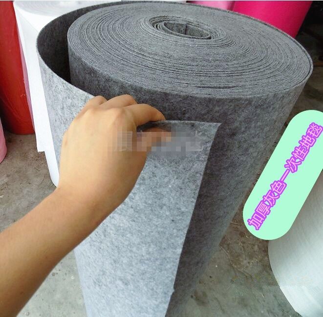 Large red decoration with ground floor protective film tiles tile protection blanket disposable engineering with carpet paving