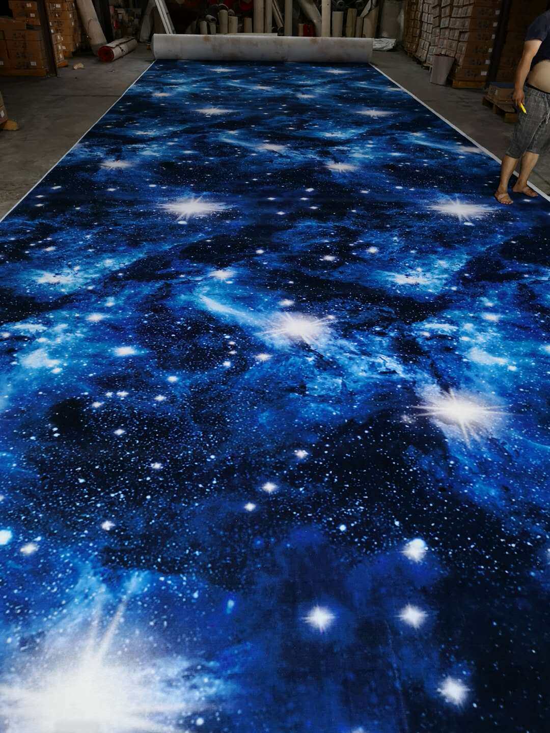 Custom Starry Sky Carpet Shadow Theatre Minimalist Cutting Down 3D Full Laid Flame Retardant Fire KTV Song Hall Entertainment Room 4 m Width