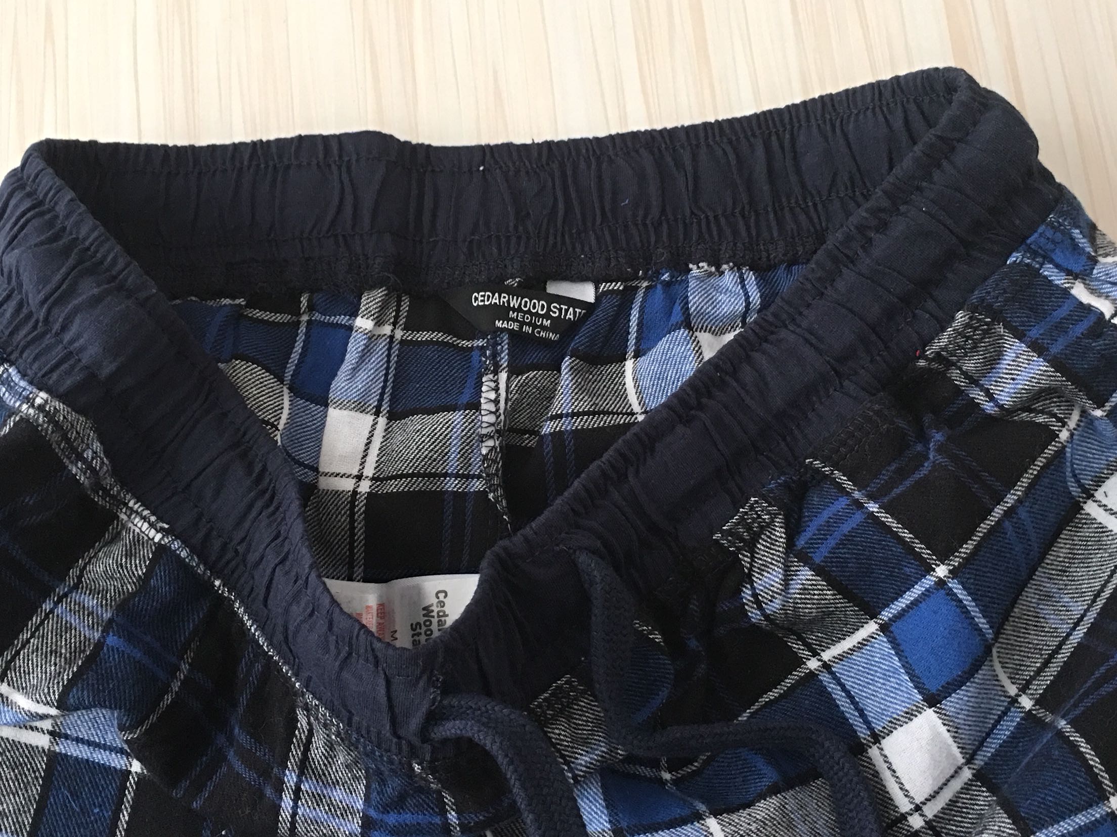 Mùa xuân và mùa thu dày của nam giới Hình vuông lỏng lẻo Kích thước lớn kẻ sọc Cotton cạo râu Bộ đồ ngủ nhà Quần lỏng quần thun dài nữ