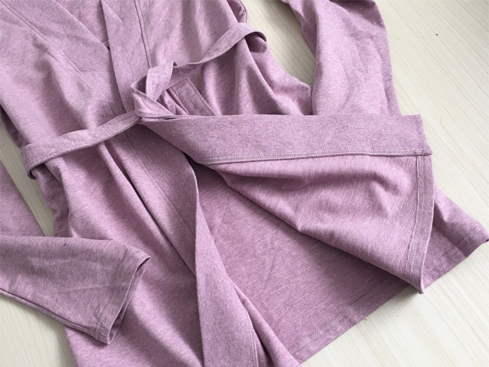 Bà mùa xuân và mùa thu đơn giản Áo choàng tắm ngắn đơn giản Terry Cotton Áo ngủ Phiên bản lỏng lẻo Dịch vụ tại nhà Áo choàng áo choàng đôi