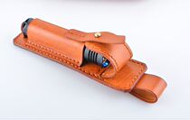 Hand-made genuine leather flashlight sleeve dumping stick sleeve positive headlayer water buffalo leather