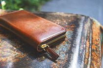 Italian headlayer cow leather zipped handbag wallet with long purse chab chaab