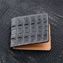 dadali pure original handmade imported avocado leather short money clip multi-position wallet with wallet zero money clip