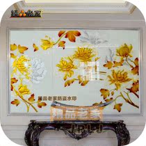 Modern simple European carved decorative art glass guest dining room TV sofa entrance entrance background wall 1725