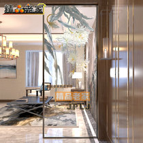 Carved flower tempered decorative art decorative glass partition wall screen porch guest restaurant balcony bathroom modern simple