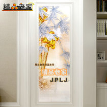 Simple modern carved tempered art glass home entrance aisle restaurant decoration background wall longevity without borders