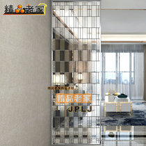 Simple modern transparent double-sided tempered carved art glass living room dining room balcony bathroom partition screen