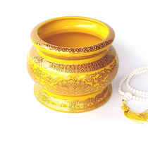Buddha incense burner Vase Water supply cup Fruit plate Oil lamp Wordless Lotus Ceramic Emperor Yellow suit Yilian Buddha Pavilion