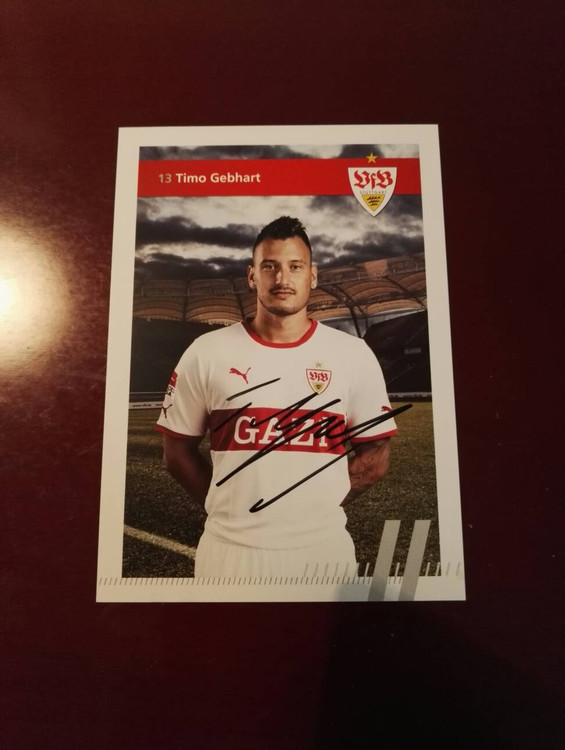 Gebhard Germany Munich 1860 Nuremberg Stuttgart official autographed card