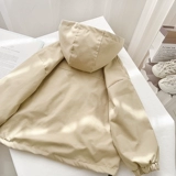 Весенний плащ для мальчиков с капюшоном, детская осенняя куртка