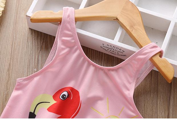 MK 20 2018 hè cô gái mới hoạt hình flamingo khâu váy áo tắm một mảnh áo tắm áo tắm trẻ em nàng tiên cá