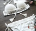 Thời trang mới bikini trắng gợi cảm bikini bikini cỡ lớn không thép hỗ trợ lưới tam giác áo tắm nữ