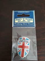 Bicycle logo license plate marked by the British flag