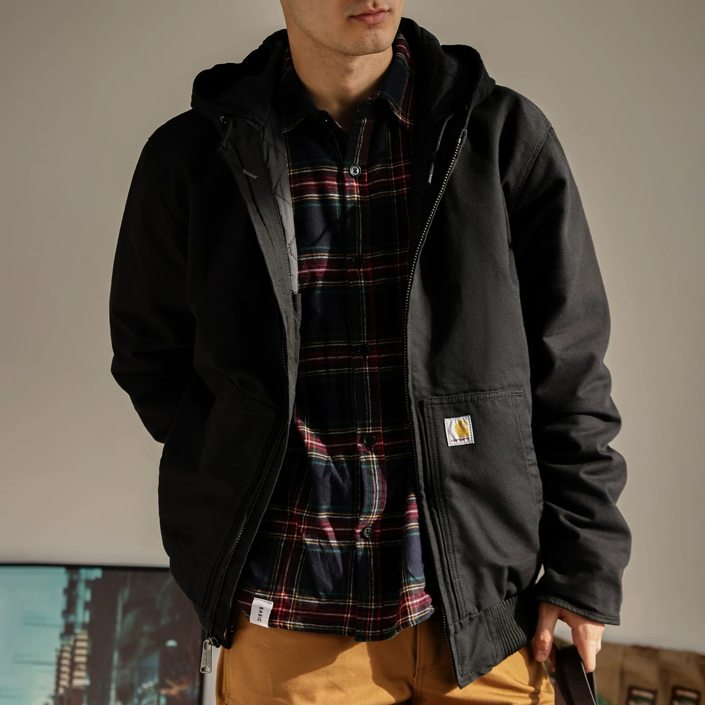 Пуховик-куртка Carhartt Carhartt American рабочая одежда утолщённая куртка с капюшоном J130 хлопковое пальто 104050
