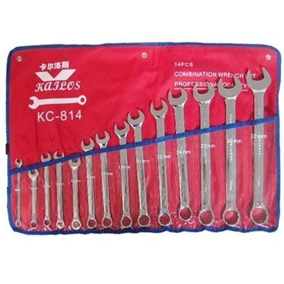 Carlos Suit Mirror Throwing Plum Blossom Opening Wrench KC-814 (14 Detaches)