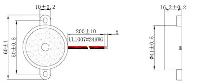 HPE-135 supply original domestic HPE-135(42*16mm)passive piezoelectric lead buzzer