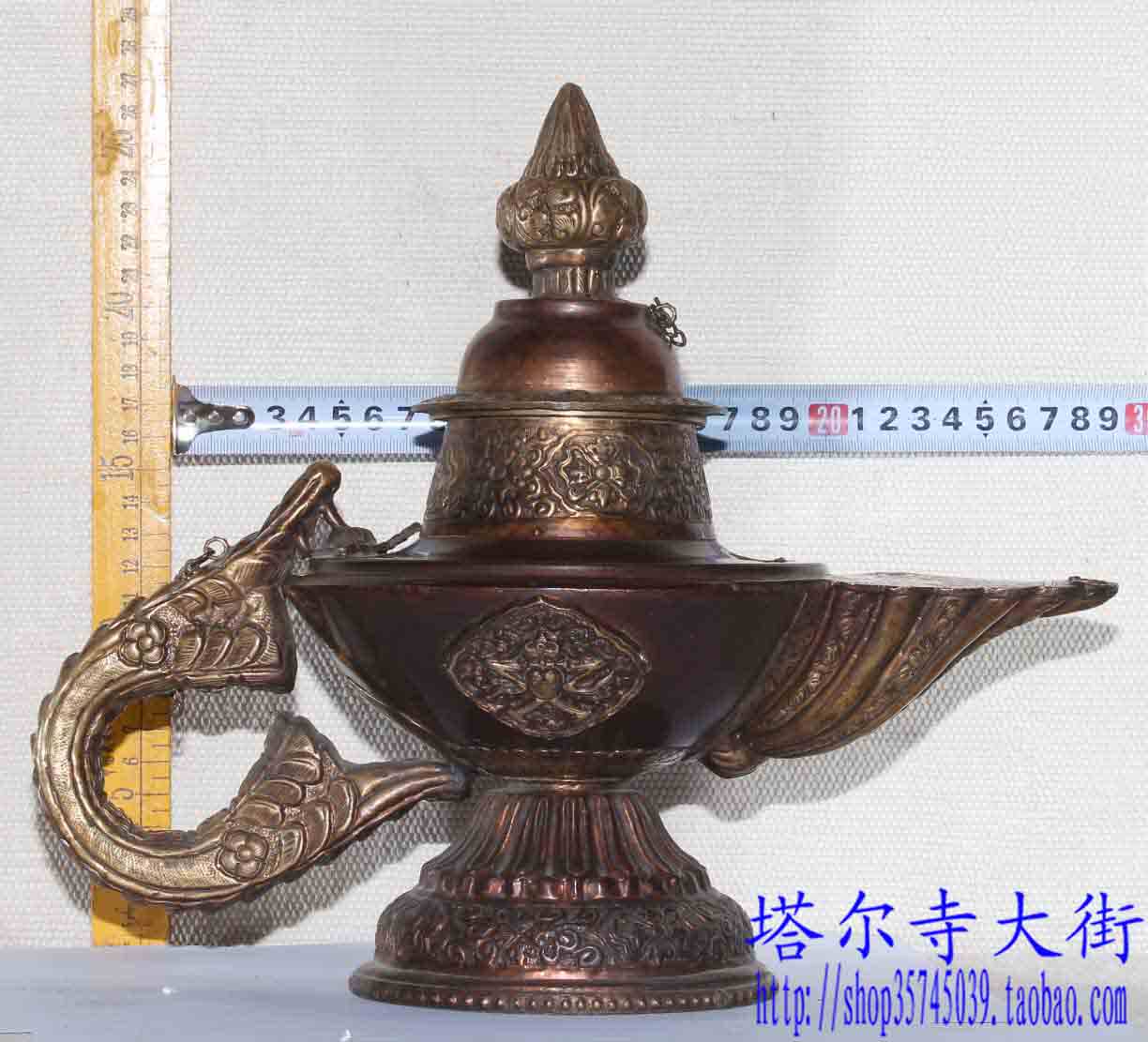 Tibetan butter teapot milk teapot 24 cm tall manual Tibetan feature home furnishings