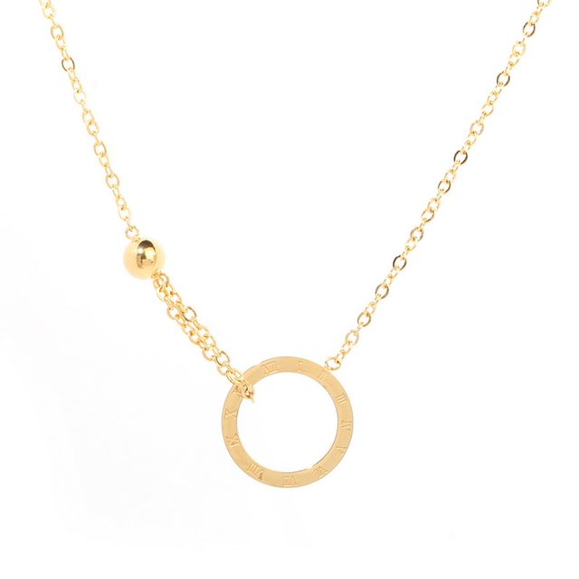 2022 new ins cold wind ring gold necklace collarbone chain niche light luxury women's summer simplicity does not fade