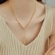 2022 new trendy plated 18k gold upper sign necklace women's collarbone chain does not fade summer necklace niche Chinese Valentine's Day