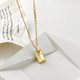 High-quality niche exquisite light luxury rich gold brick AB chain explosion necklace female gold bar clavicle chain Tanabata does not fade