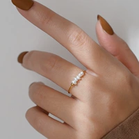 Натуральное кольцо из жемчуга, диаметр 1.65мм