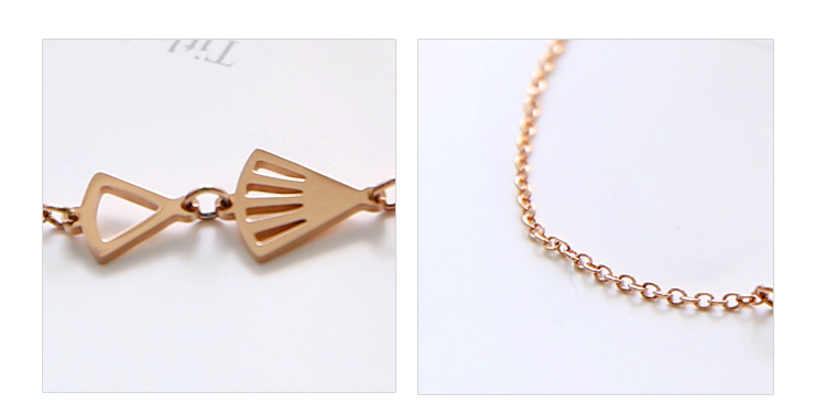 Nhật Bản và Hàn Quốc bằng thép mạ titan 18K vàng hồng rỗng hình quạt vòng chân thời trang nữ đơn giản mạng xã hội sinh viên đỏ không phai lắc chân vàng pnj