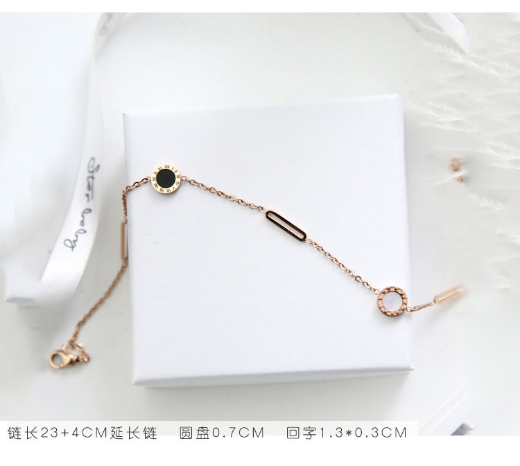 2018 Nhật Bản và Hàn Quốc thời trang rose gold vòng chân của phụ nữ cá tính đơn giản sinh viên hoang dã titanium đồ trang sức bằng thép phụ nữ không phai