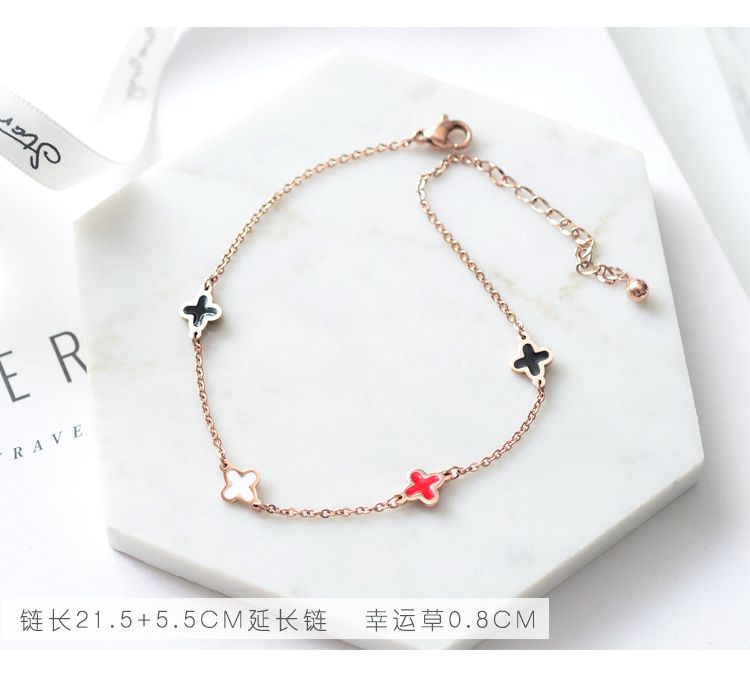 2018 Nhật Bản và Hàn Quốc thời trang rose gold vòng chân của phụ nữ cá tính đơn giản sinh viên hoang dã titanium đồ trang sức bằng thép phụ nữ không phai