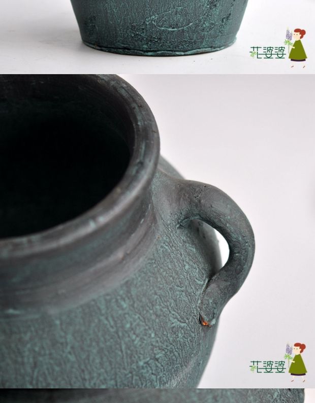 Hoa mẹ chồng chậu hoa handmade Bộ cuối năm 8 Bình hoa cổ điển Hoa khô Cây chậu hoa nhỏ nhiều màu xanh - Vase / Bồn hoa & Kệ bình thủy tinh cắm hoa