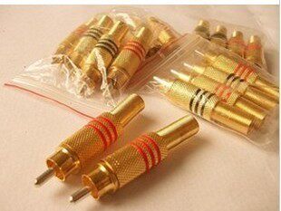AV lotus welding head audio-video lotus conversion plug RCA welding head DVD speaker line head 100