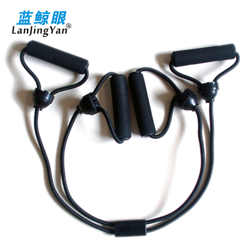 Indoor sports Supplies Lanjingyan Fitness Supplies Yoga Fitness Weight Loss Instruments Quad-headed Tension Rope