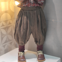 Yantai Kids Clothing Boy Seven Sons Spring and Autumn Han Edition Childrens Lights Boy Pants Ocean