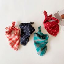 Yan Tai Boy and Girl Boy Cool South Korea Same Childrens Small Square Towels Double-sided Baby Wave Double-sided Triangle