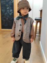 Yan Taijiah Spring and Autumn Spring - Autumn thin patch of childrens horse - vest boy and girl 2023 new ocean tide