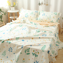 ins princess style bed lace three or four piece cotton cotton dormitory quilt cover 1 5m sheets pastoral style flower boat