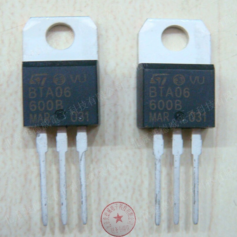 Original imported BTA06-600B TO-220 Controlable silicon 600V 6A straight plug