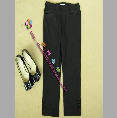 Черные цветные штаны, средняя посадка, по фигуре, 3 цветов