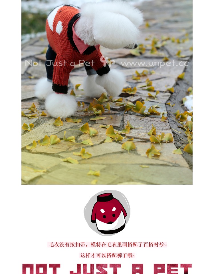 Unpet Breguet Quần áo cho thú cưng Little Princes Fox Sweater Tuyệt vời handmade dễ thương quần áo ấm cho chó - Quần áo & phụ kiện thú cưng áo con chó