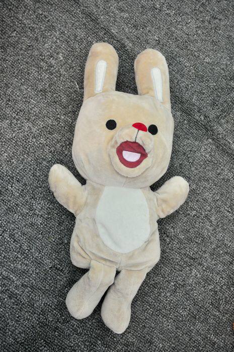 Outside order A square fat rabbit Plush hand puppet Children's interactive animal hand puppet Mouth can be opened and closed