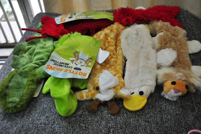 External single multiple BB named or bottle - set lobster crocodile pet dog sounding plush toy