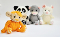 Second micro-flaw foreigners robbed crazy wool cat mouse Panda braided doll ornaments 0188