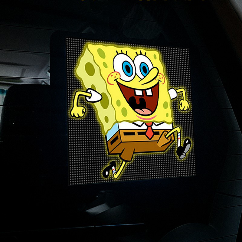 Car Xiaobao Vehicle LED Full Lantern Screen Expression Lamp Car Cute Greeting Bentlights Retrofit Personality Bluetooth Sound Control Light