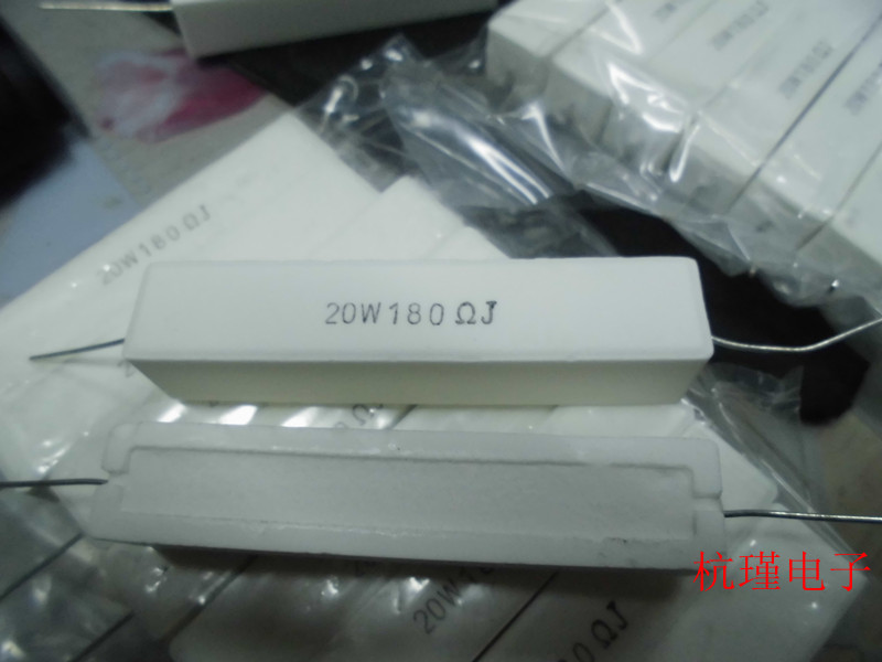 Ceramic cement resistor 20W180R European horizontal accuracy 5% copper feet (10 pieces 8.5 yuan)