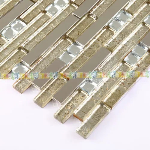 Металлическая стеклянная мозаика из нержавеющей стали, головоломка, зеркальный эффект