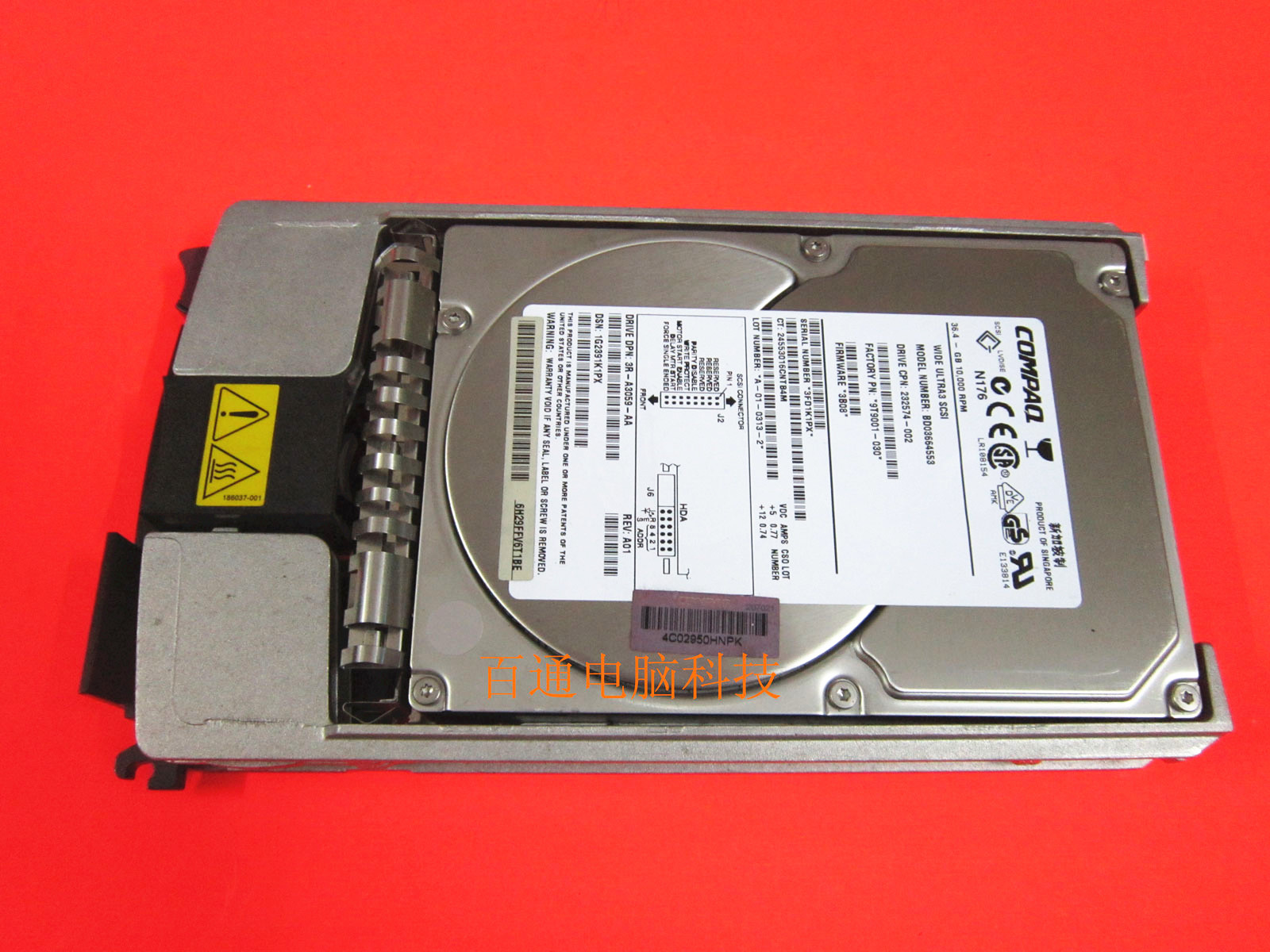HP COMPAQ 36 4G 36G-10K-U3 SCSI hard disk 177986-001 176496-B22
