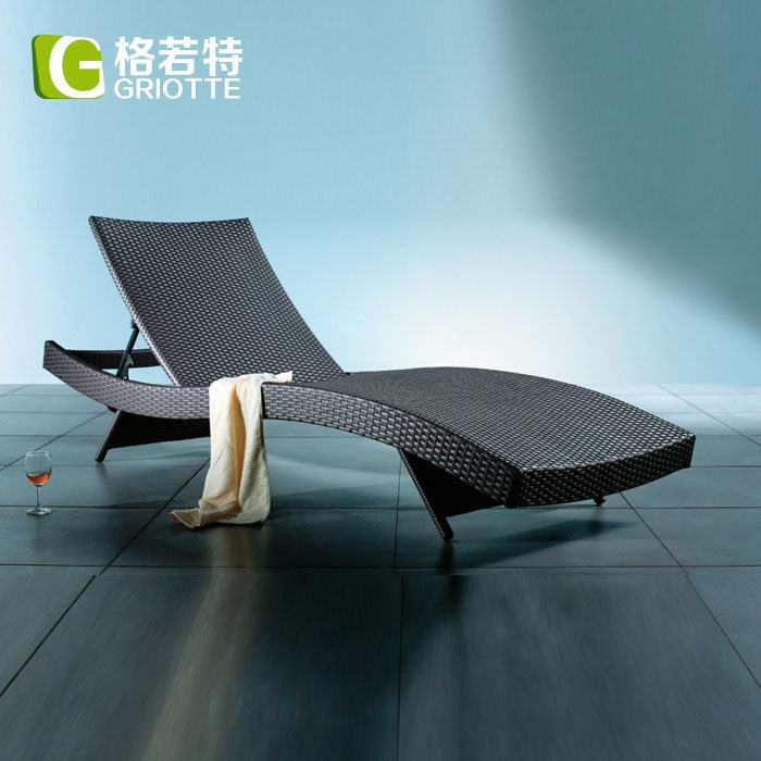 Outdoor Garden Courtyard Balcony Villa Swimming Pool Luxury Vines Chair Lying Bed Open-air Beach Casual Deck Chair Manufacturer Direct