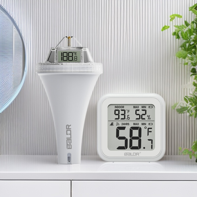 Baldr Wireless Swimming Pool Thermometer Floating Swimming Pool Thermometer Hot Tub Swimming Pool Test Kit